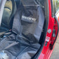 Soccersac in front seat of a mini